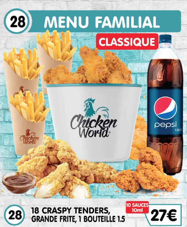18 Craspy Tenders Grande Frite 1 Bouteille 15L